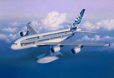 1/144 Airbus A380 Passenger Aircraft w/Visible Interior №1