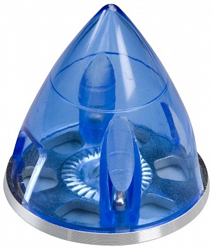 E-Spinner 2-1/4" Trans Blue w/Alum Backplate №1
