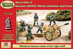 1/72 WWII German leFH 18 105mm Howitzer and Crew