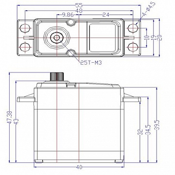 Standard 20kg Digital 180 Degree Metal Gear servo №3