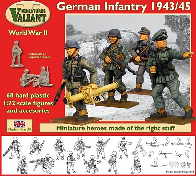 1/72 WWII German Infantry 1943 year
