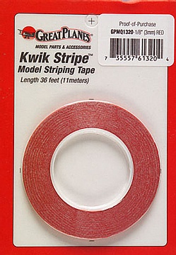 STRIPE TAPE RED 1/8`` №1