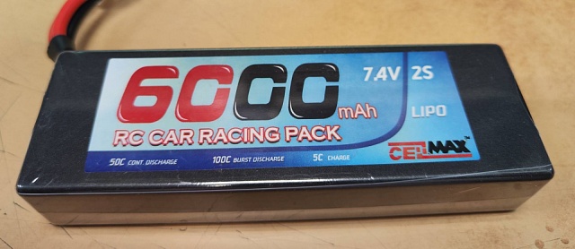 6000MAH 7.4V 50C 2S1P LIPO BATTERY PACK №1