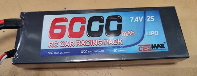6000MAH 7.4V 50C 2S1P LI-PO BATTERY PACK