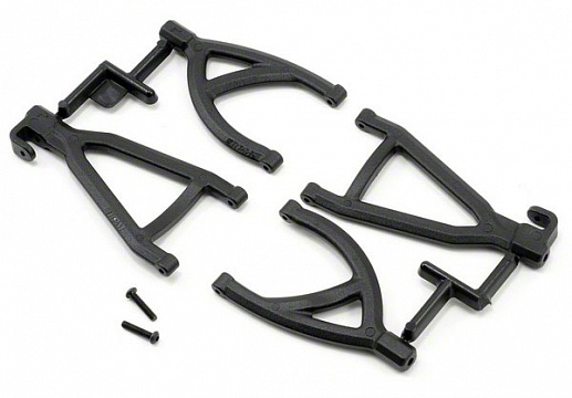 Rear Upper & Lower A-Arms Black 1/16 E-Revo
