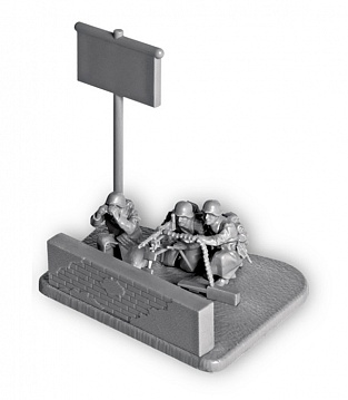 Немецкий пулемёт MG-34 с расчётом 1941-1945 (зима) №3