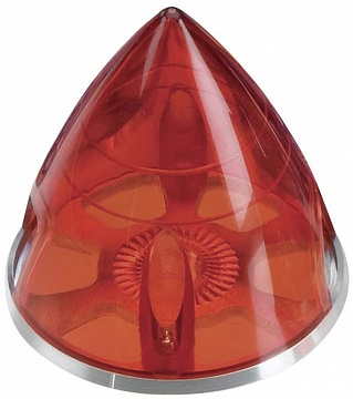 E-Spinner 1-3/4" Trans Red w/Alum Backplate №1