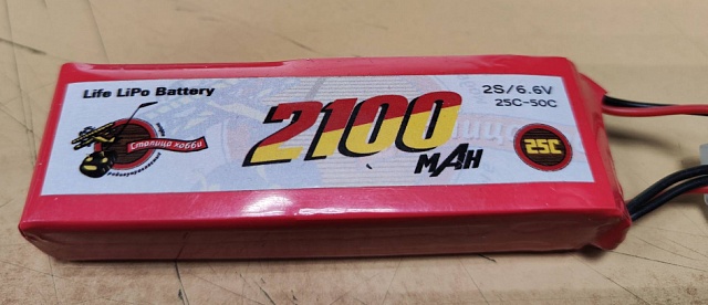 LiFe 6.6V 2100mAh 25C Rx LiFeSource U Conn