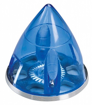 E-Spinner 1-1/2" Trans Blue w/Alum Backplate №1