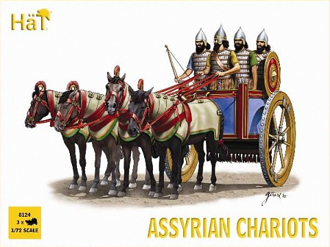 1/72 Assyrian Chariots (3 w/12 Figs & Horses) №1