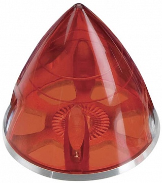 E-Spinner 2" Trans Red w/Alum Backplate №1
