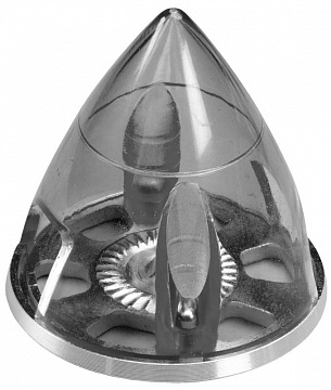 E-Spinner 1-3/4" Trans Black w/Alum Backplate №1