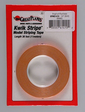 STRIPE TAPE ORANGE 1/4`` №1