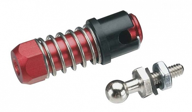 S590 Aluminum Ball Connector w/Sleeve 2-56 Red №1