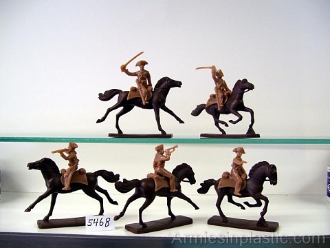 1/32 American Revolution American Militia Cavalry (5 Mtd) №1
