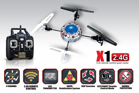 X1 4CH quadcopter with GYRO