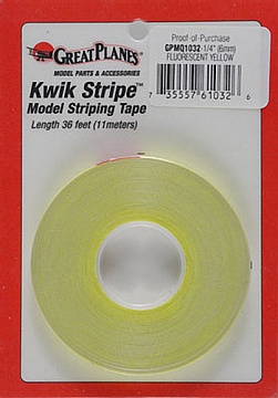STRIPE TAPE FLOR YELLOW 1/4`` №1
