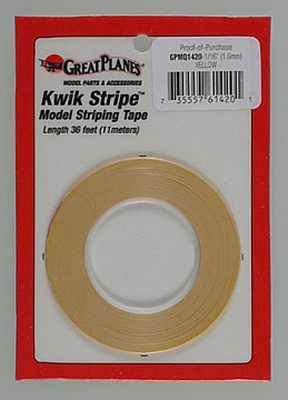 STRIPE TAPE YELLOW 1/16`` №1