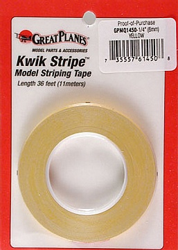 STRIPE TAPE MET YELLOW 1/4`` №1