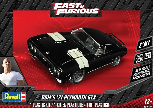 1/24 Fast & Furious Dom's 1971 Plymouth GTX (2 in 1)