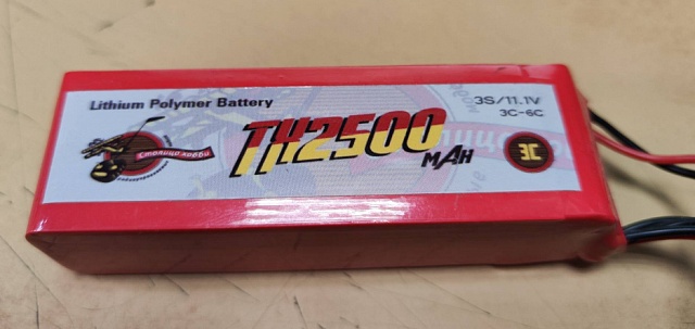 2500MAH TX 11.1V 3C 3S1P LI-PO BATTERY PACK