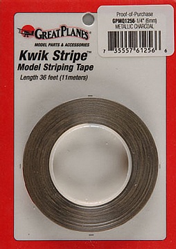 STRIPE TAPE MET CHARCOAL 1/4` №1