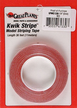 STRIPE TAPE MET RED 1/4`` №1