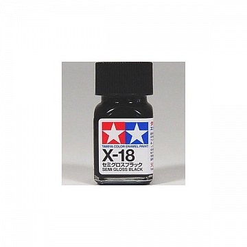 Х-18 Semi Gloss Black краска эмаль 10 мл. №1