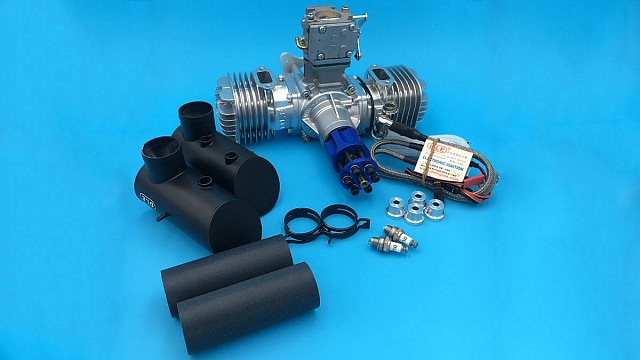 Двухтактный двигатель DLE 130 Twin Gas Engine