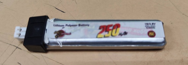 250MAH 3.7V 25C 1S1P LI-PO BATTERY PACK