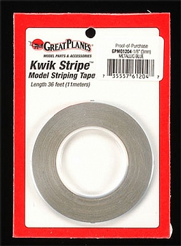 STRIPE TAPE MET BLUE 1/8` №1