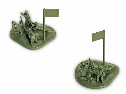Советский 82-мм миномёт с расчётом 1941-1943 (зима) №3