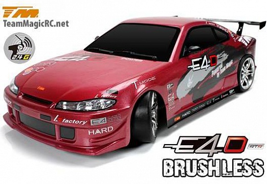 Дрифт 1/10 электро E4D S15 RTR (Brushless Spec.)