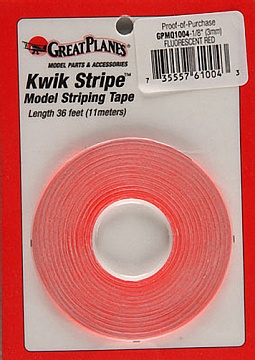 STRIPE TAPE FLOR RED 1/8`` №1