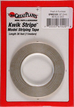 STRIPE TAPE MET GOLD 1/8`` №1