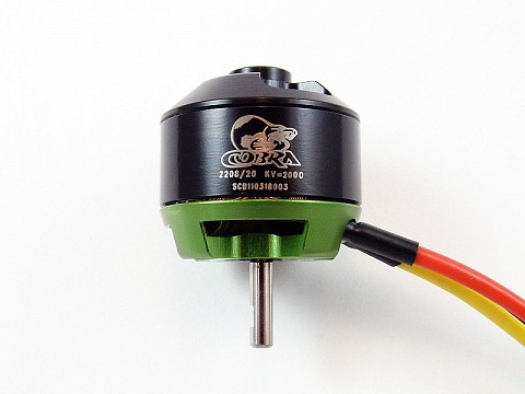 COBRA 2208-20, электромотор бесколлекторный, outrunner, 2000KV