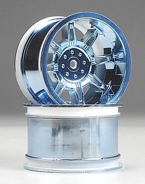 Monster Clawz Monster Truck Wheel (2) Blue Chrome 14mm hex №1