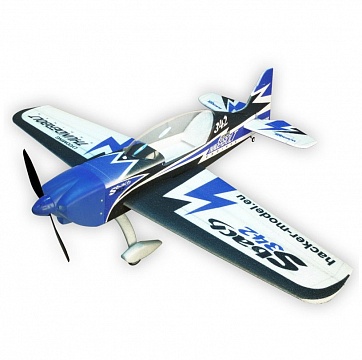 SBACH 342 blue, модель самолет, EPP, размах 1200 мм, полетный вес 770гр., HACKER, Чехия