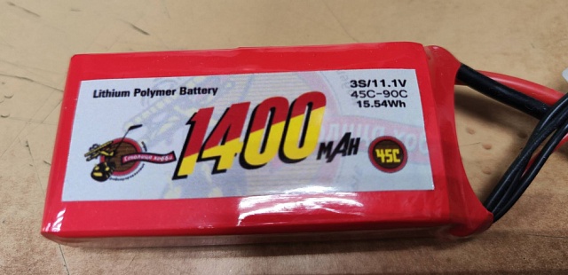 1400MAH 11.1V 45C 3S1P LI-PO BATTERY PACK