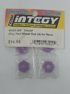 ALLOY HEX WHEEL HUB 4 FOR REVO Purple